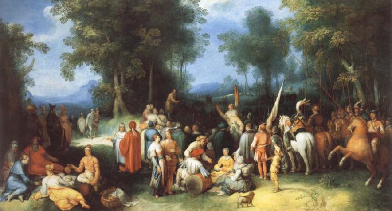 Cornelisz van Haarlem The Preaching of Saint John the Baptist Spain oil painting art